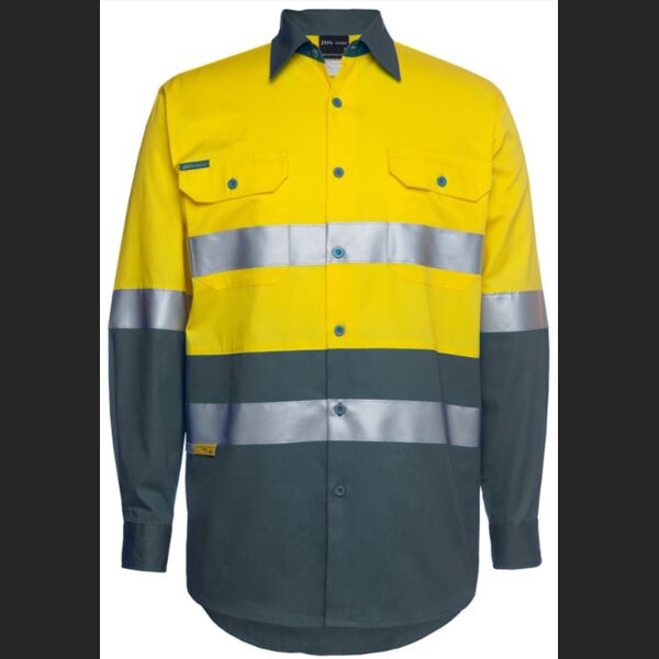 JB's WEAR Hi Vis L/S (D+N) 150G Work Shirt Thumbnail