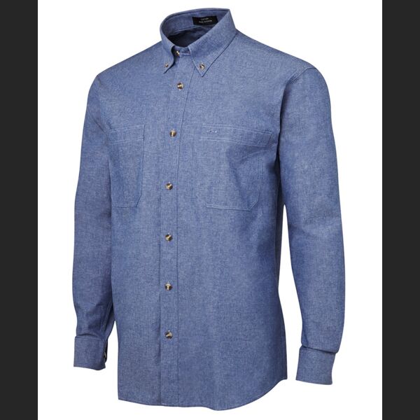 JB's WEAR L/S Cotton Chambray Shirt Thumbnail